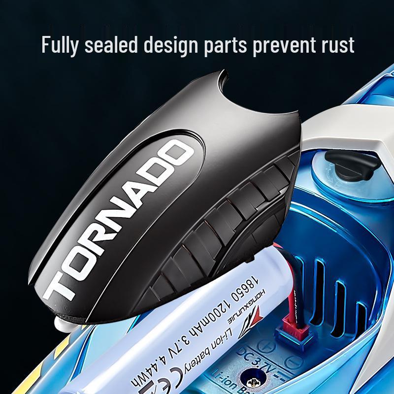 HJ819 Remote Control Speedboat: High-Speed, Rechargeable 2.4G RC Boat with LED Lights, Perfect for Kids