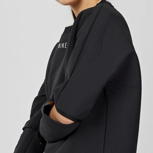 Nike Solid Color Loose Fit Crewneck Sweatshirt Women Tops Black 930766-010