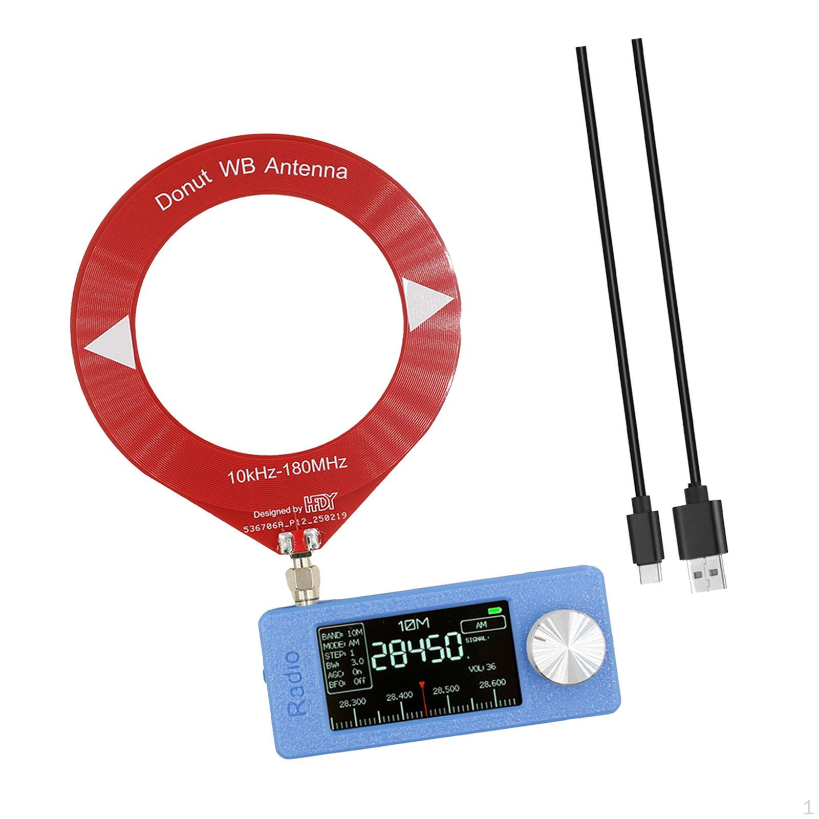 

SI4732 Мини-радиоприемник с цветным дисплеем и 1,9-дюймовым экраном, перезаряжаемый AM-приемник для карманных радиостанций Blue Red