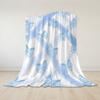 Blue Bows and Ribbons Flannel Blanket Warm Soft Halloween Christmas Couch Warm Cozy Decorative Decor Gift for All Season