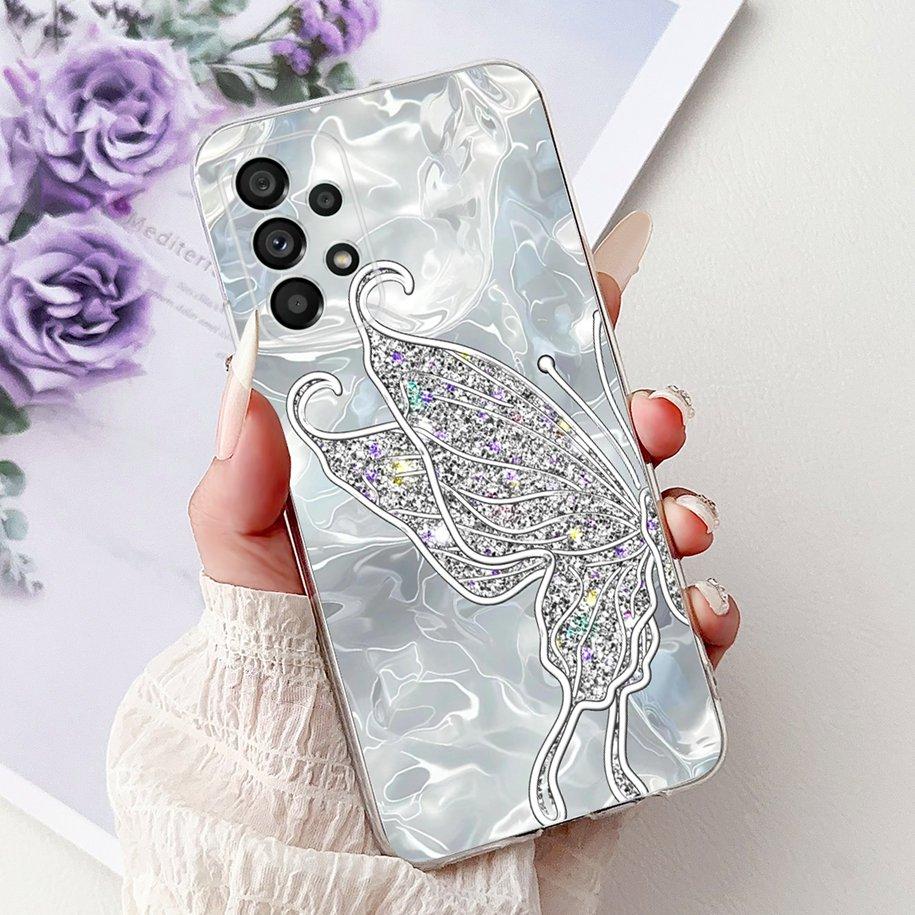 Case For Samsung Galaxy A23 A33 A53 A73 5G Cover Popular Flower Bowknot Soft Silicone Phone Case For Samsung A53 5G A536B Bumper