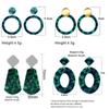 New Korean Statement Earrings for women Green Cute Arcylic Geometric Dangle Drop Earings Brincos  New Fashion
