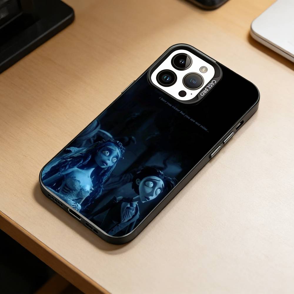 Corpse Bride-E-Emily  Phone Case For iPhone 17,16,15,14,13,12,11 Plus,Pro Max,XS,Colored Silver Plated Inside Cover