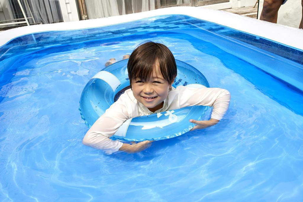 Igarashi 60cm Inflatable Ring, Clear Marine Style, with Rope, RGE-60D