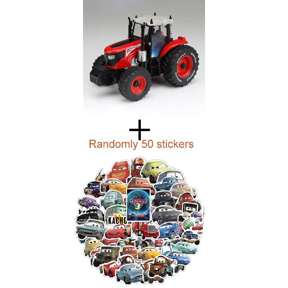 1:24 Agricultural Tractor Model Toy Car Sound Light Silding Agricultural Transport Vehicle Models Metal Diecast Gifts for Boys