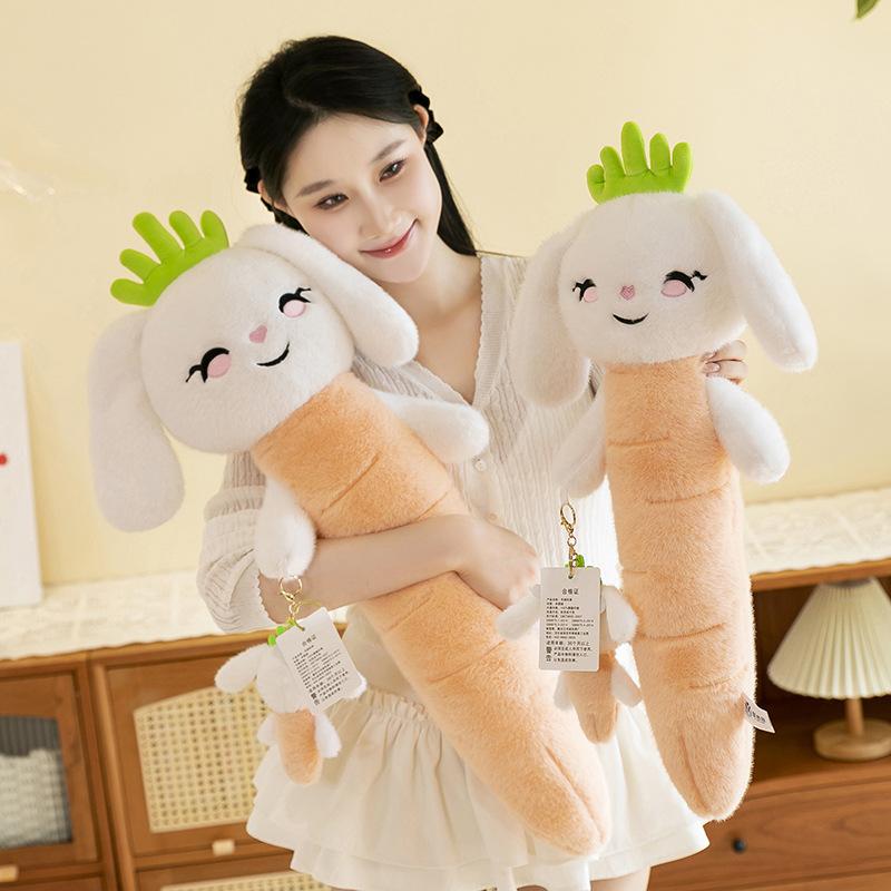 Cute Radish Rabbit Plush Toys Toys for Best Friends Birthday Gifts for Girls Backpack Pendants Sleeping Long Pillows