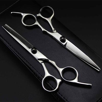 Professional Japan 4Cr 6 Inch Black Cut Hair Scissors Haircut Sissors Thinning Hair Cutting Shears Hairdresser Scissors