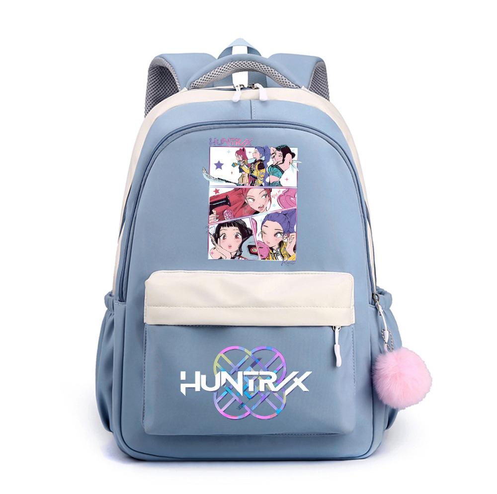 Anime Net Cute K-Pop Printed Backpack for Teenger Student Girl Boy Schoolbag Bookbag Kid Gift Women Large Capacity Waterproof Travel Bag Mochila