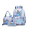 Demon Hunters Three-Piece Children'S School Bag Large Capacity 3D Digital Color Printing Kindergarten School Bag Meal Bag Pencil Bag