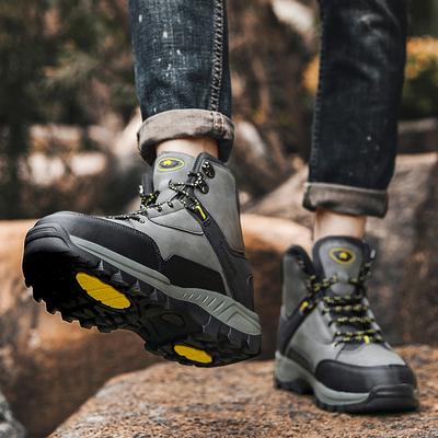 Autumn and Winter Large Size Casual Outdoor Hiking Shoes High Top Hiking Shoes Breathable Sports