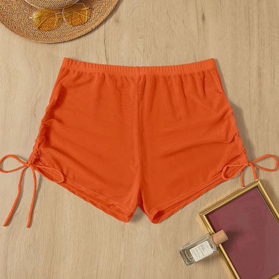 Yousheng Costume da bagno con coulisse laterale, vita alta, elastico in vita, da donna, pantaloncini bikini trasparenti, abbigliamento da spiaggia