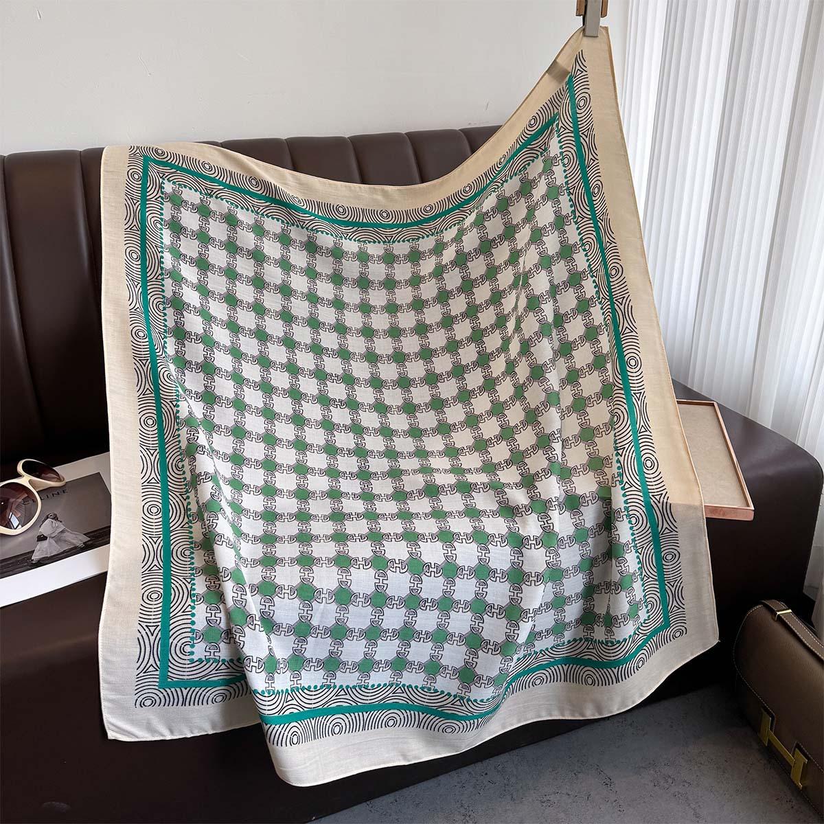 

Квадратный платок Головной платок Ретро Имитация шерсти Модный шарф Шарф Шарф Двусторонний платок Шарф Весна и Лето Женский 90*90cm