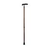 Elderly Support Walking Cane Aluminum Adjustable Trekking Stick With Wooden T-Handle Indoor Outdoor Use