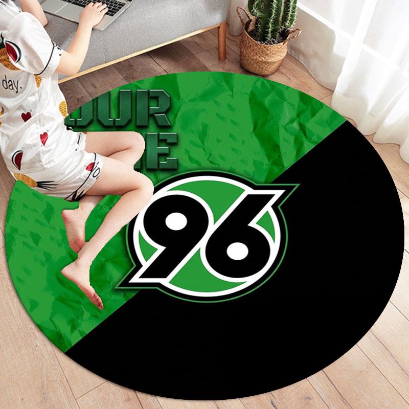 Hannover 96 Custom Name Round Area Rug,Carpet Rug for Living Room Bedroom Sofa Playroom Decor,Non-slip Floor Mat