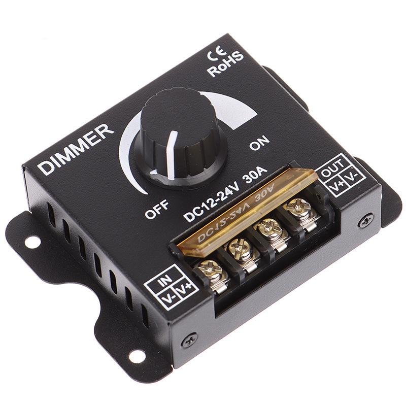 30A Manual Dimmer Housing Kit: LED Monochrome Knob Switch for Dimming
