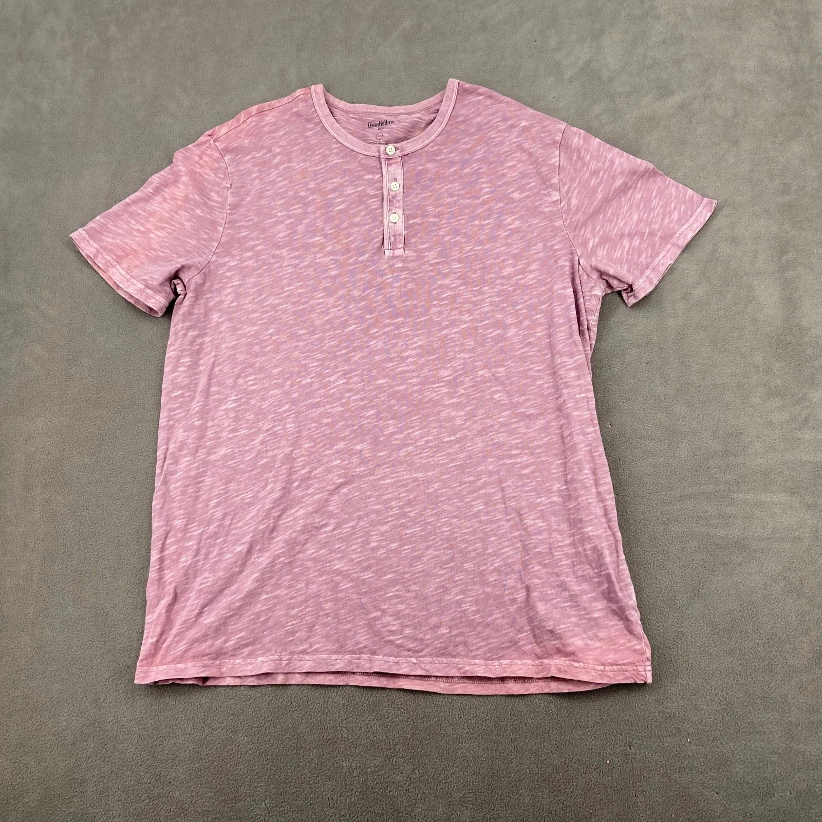Мужская футболка henley Goodfellow & Co XL Розовый меланж Стандартный крой Повседневная S