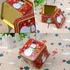 Christmas Candy Tin Box Cartoon Candy Jar Xmas Snowman Box Tea Storage Organizer Metal Box Christmas Gift Box Packaging