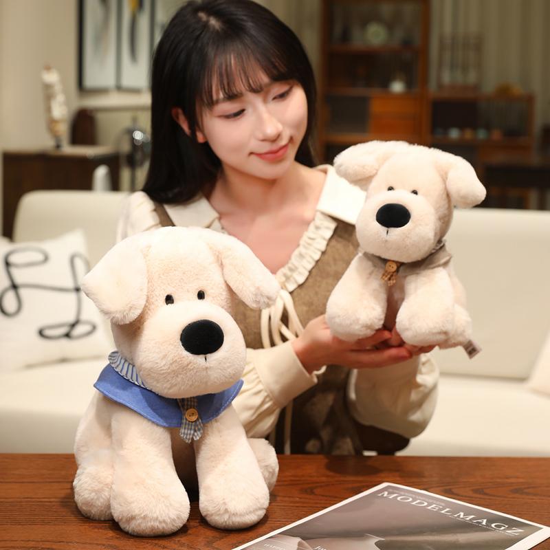 Lovely Cuddly Labrador Dogs Plush Toy Stuffed Lifelike Badger Dog Puppy Plushie For Birthday Gift