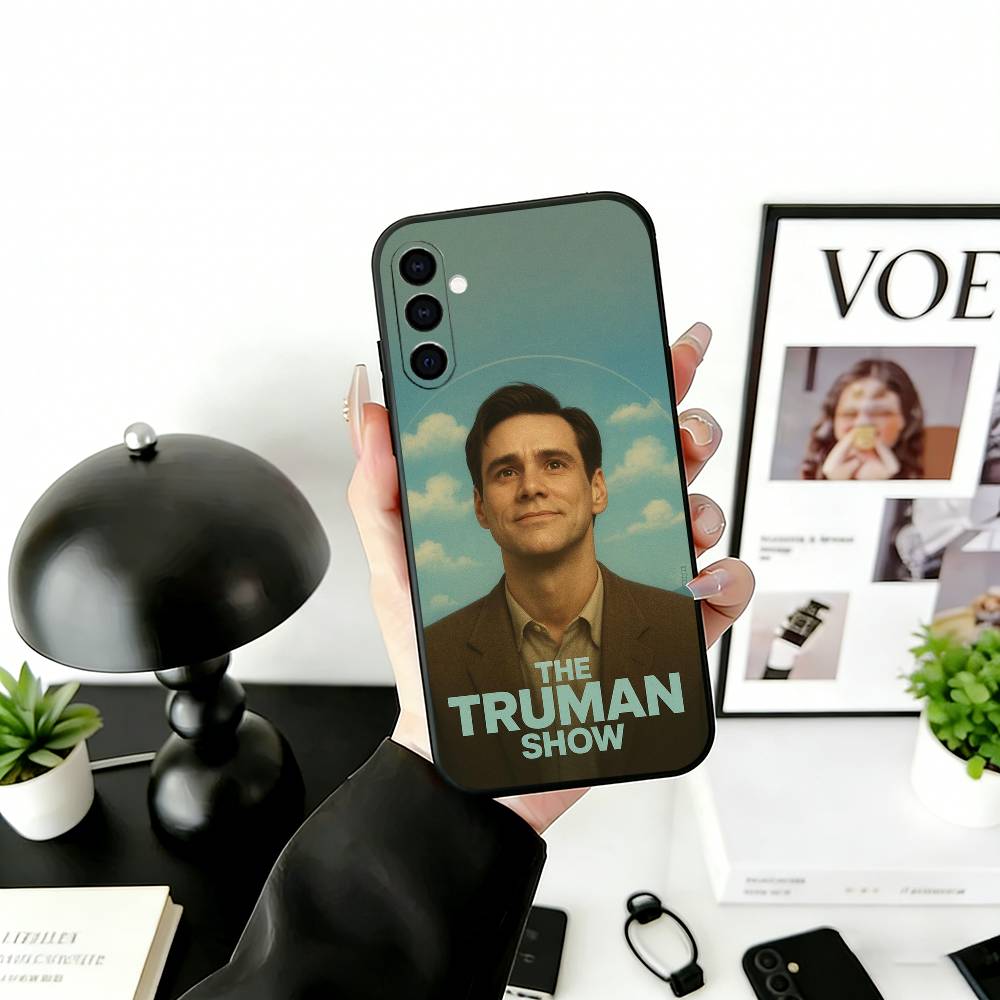 T-The T-Truman S-Show Phone Case Black Silicone Soft For Samsung Galaxy A73,A72,A71,A70,A53,A52,A51