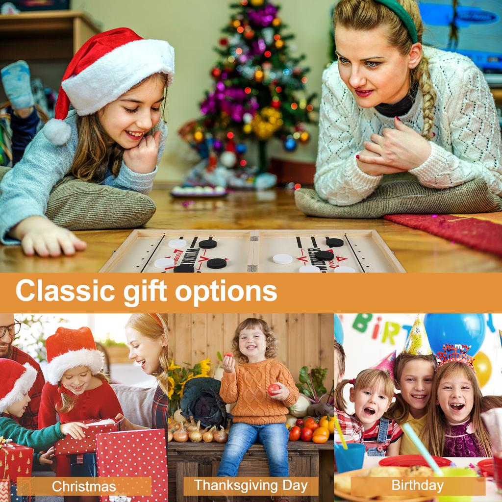 Foosball Winner Games Table Hockey Catapult Chess Parent-child Fast Sling Puck Board Party Toys For Children Adults Or Foldable