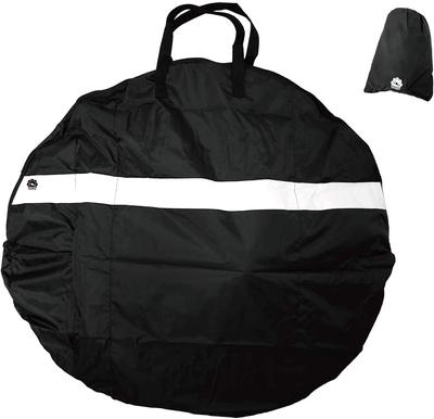 GORIX Wheel Bag for 2 Wheels (with Storage Bag) - For Car Storage, Bicycle, Road Bike, Hybrid Bike, Mountain Bike (MTB) - White Line (Ca5)