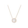 Una Faux Crystal Stone Necklaces Womens Rose Gold