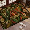 Vibrant Floral and Bird Pattern Doormat - Colorful Nature Design for Welcoming Home Décor, Perfect for Entryways