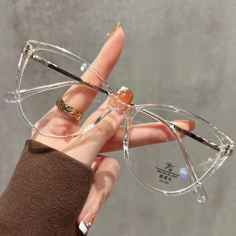 Oversized Cat-Eye Presbyopia Glasses Luxurious Ultra-Lightweight Blue Light-Blocking Women Reader Eyewear Diopter 0 To +4.0