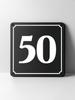 Metal House Number Sign, Black White Contrast, Outdoor Wall Decor for Home Street