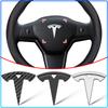 1pz Adesivo Emblema Centrale Volante Auto in ABS Per Tesla Model 3 S X Y Stile 2022 Roadster Invader Coil Mod WYE K80