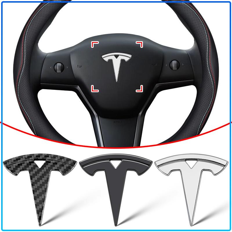 1pz Adesivo Emblema Centrale Volante Auto in ABS Per Tesla Model 3 S X Y Stile 2022 Roadster Invader Coil Mod WYE K80