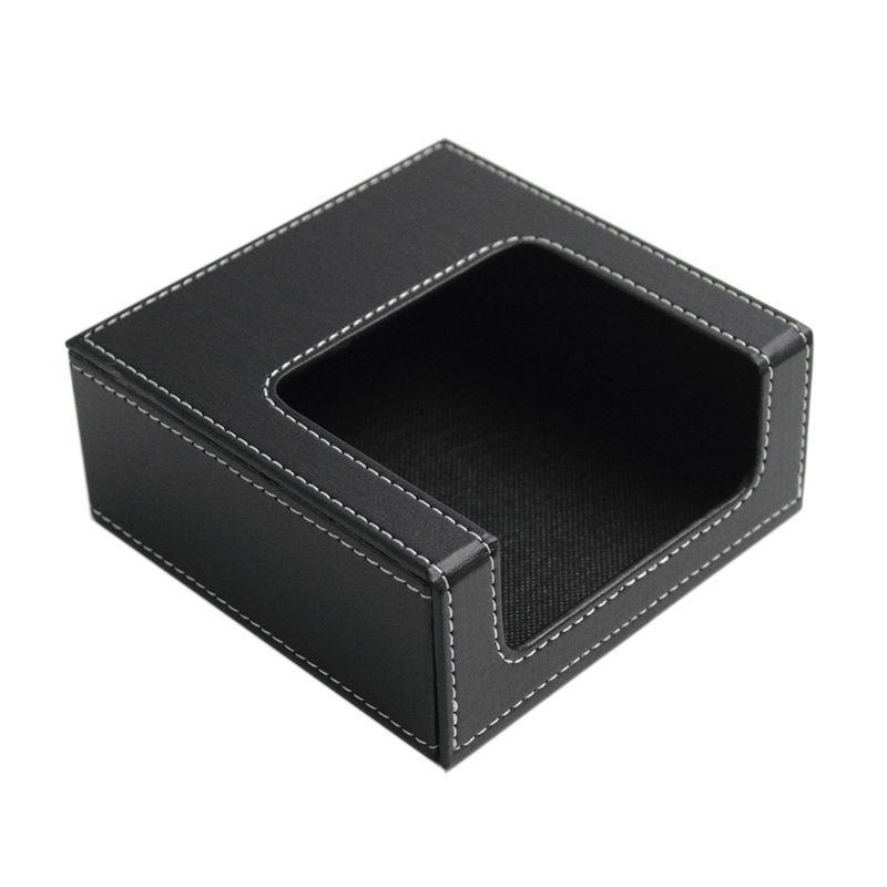 PU Leather Square Cocktail Napkin Holder Paper Serviette Dispenser Tissue Box
