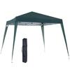 Folding Pavilion 2.4x2.4m Folding Tent With UV Protection Party Tent Including Carry Bag For Garden Balcony Steel Green