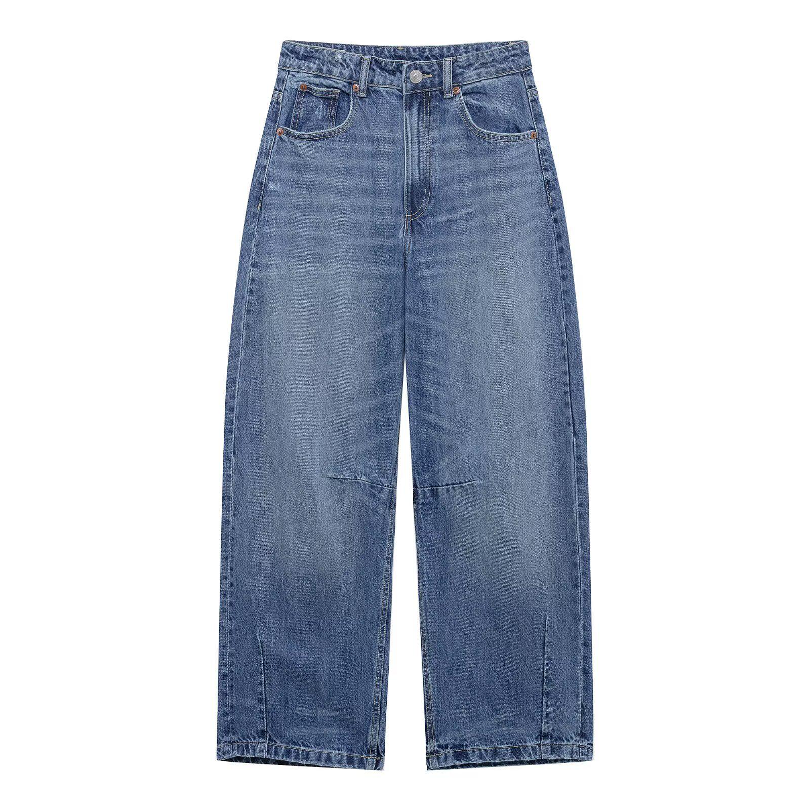 

Женские джинсы баллоны средней посадки, весна 2025 Small