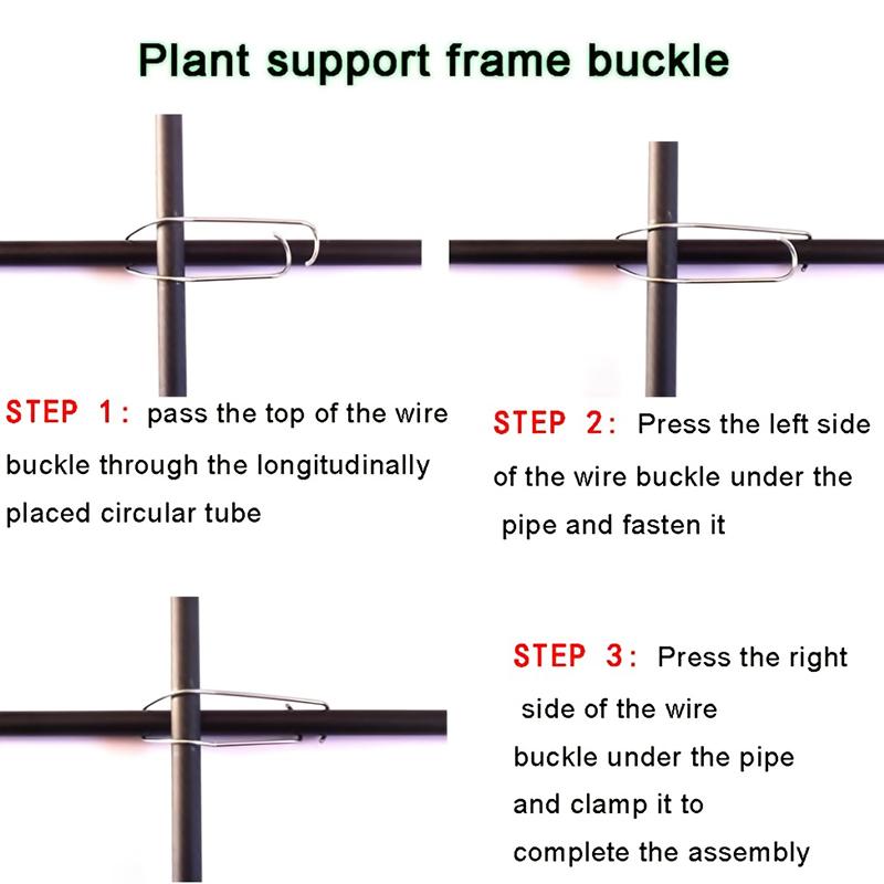 20pcs Garden Pile Connecting Stakes Clip Plant Grid Connector Clip Plant Climbing Frame Buckles For Tomato Cucumber Eggplant