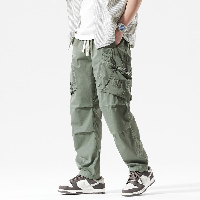 

Men s New Overalls Men s Pants Casual Loose Sweatpants Silhouette Sweatpants Men s Trousers Trendy Brand High Sense XXL армія зелений колір