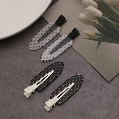 Minimalist Polka Dot Hair Clips No Crease Seamless Hairpins No Bend Headdress Head Side Clip for Women Girls
