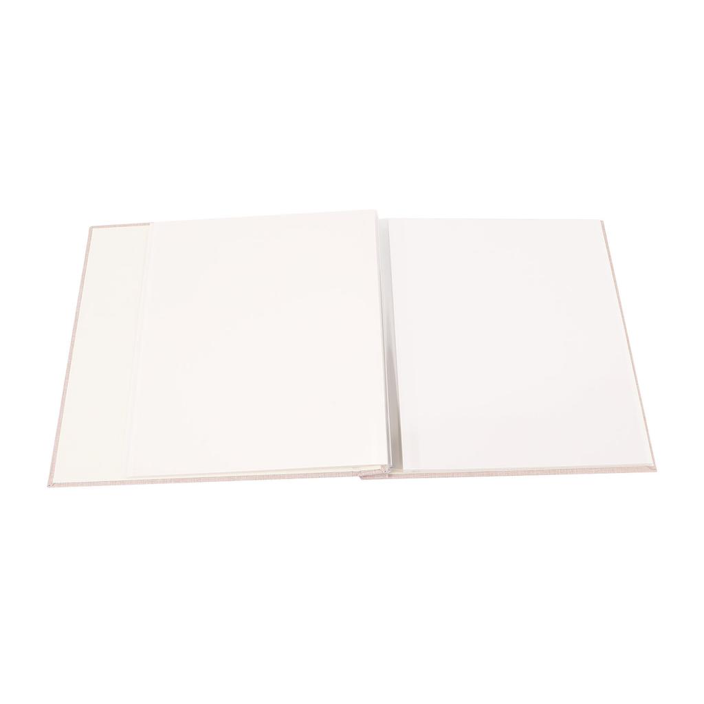 Linen Cover Photo Album with Front Window Self Adhesive DIY Scrapbook Large Capacity Picture Album