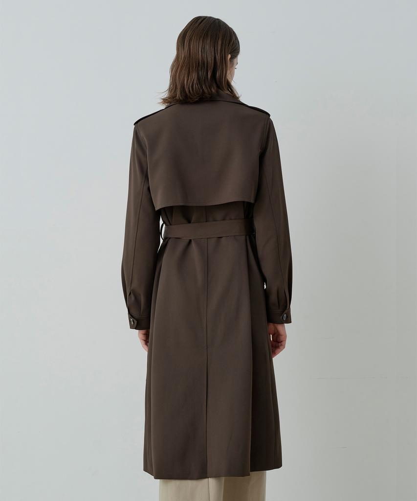 LE STUDIO London Double Long Trench Coat (Br)