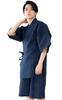 Men's Jinbei Pajamas Large Size(L) Stylish Summer Cotton Shijira Weave Two-Piece Father's Day Gift Japanese Traditional Loungewear