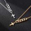 Cross Accessories Stainless Steel Men's Short Necklace Splicing Chain Fashion Jewelry