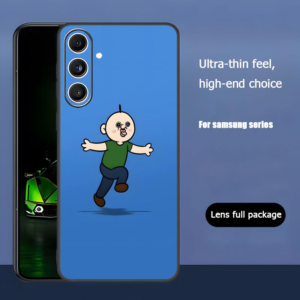 

Bbangbbang Daily life Cartoon Phone Case For Samsung Galaxy S25 S24 S23 S22 S21 S20 Plus Ultra Note20 Soft Black Samsung S24