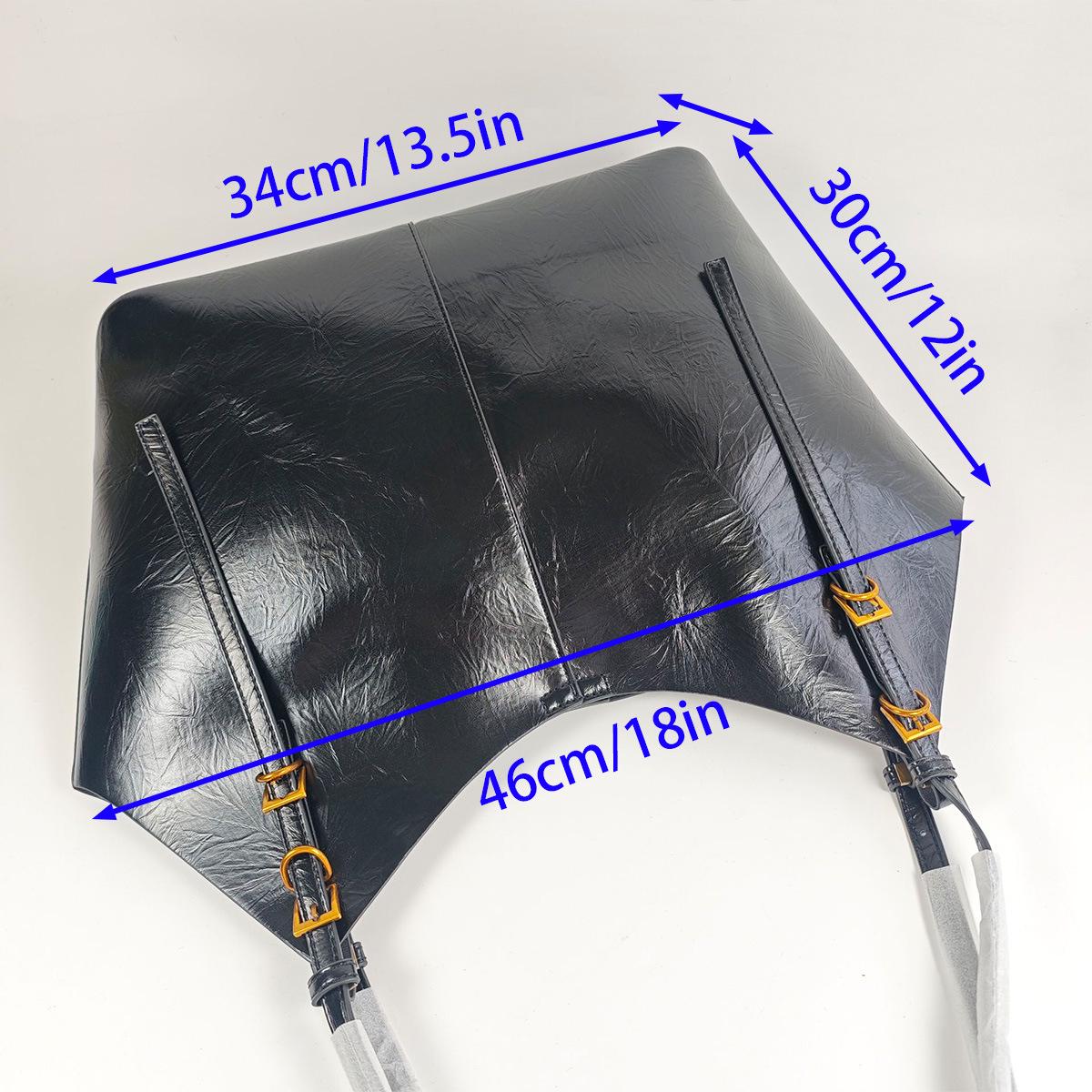 

Vintage Large Capacity Women s Tote Bag - 2025 Shoulder Bag for Work and Commute 46cm x 36cm x 12cm чорний