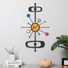 Large World Map Wall Clock, Metal Minimalist Modern Clock, Round Silent Non-Ticking Battery Operated Wall Clocks for Living Room/Home/