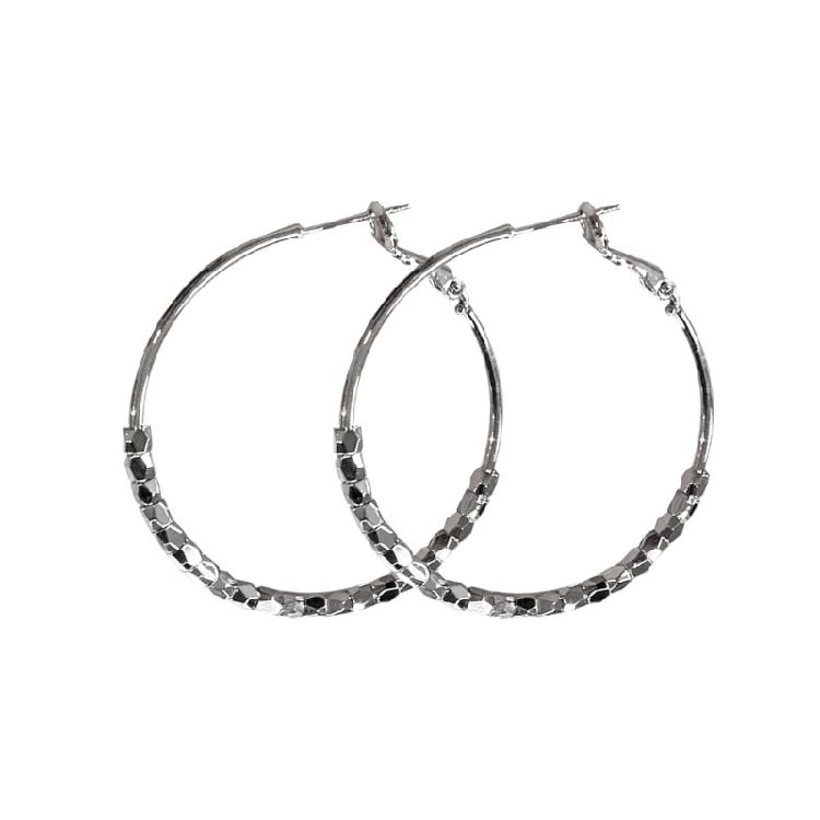 

Large Hooped Earrings Round Circle Stud Earring Tiny Bead Lightweight Huggie Hoop Earring Exaggerated Circle Earring 1