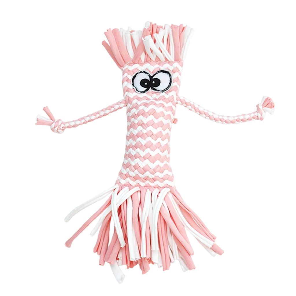 Dog Toy Cotton Rope Doll Knot Toy, Squeaky, -resistant, Teething Toy For Teddy And Small To Medium-sized Dogs, Pet Supplies