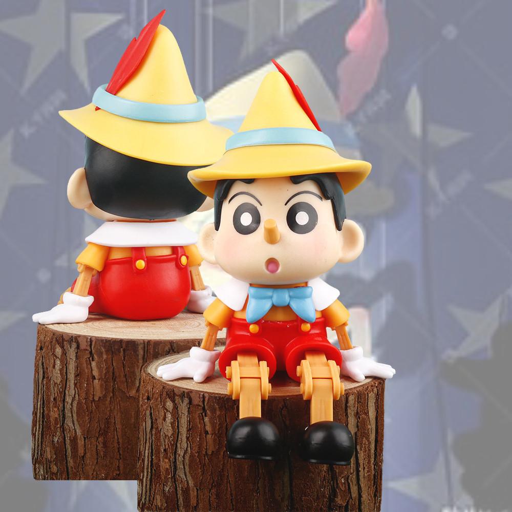 PVC-Material 15,5 cm Shin-chan Puppe Crayon Shin-chan Actionfigur Auto-Innenraum-Dekoration Modell