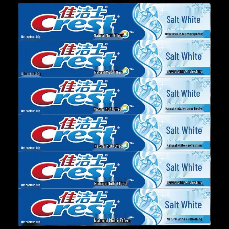 Crest Salt White Multi-Effect Fresh Toothpaste 90g (6-Pack)