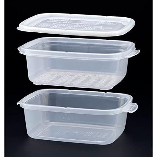 Inomata Chemical Co., Ltd. Microwave Cooker for Warm Vegetables, Clear White, 1.1L Capacity