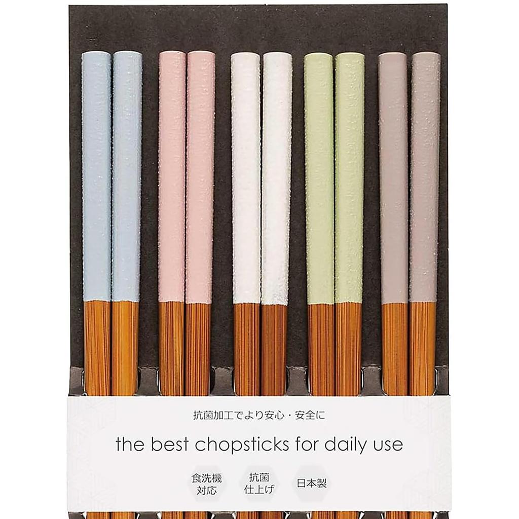 Sunlife Dishwasher Set of Commercial Guest Soot Made in Chopsticks, Safe, Anti-Slip, Antibacterial, 22.5cm, 5, Use, Use, Bamboo, Bamboo, Soft, Japan,